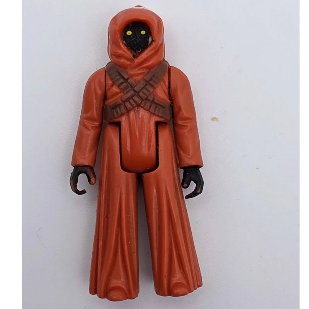 Kenner Star Wars Jawa Action Figure Brown Fair 1977 Hong Kong Stamp Vintage Toy